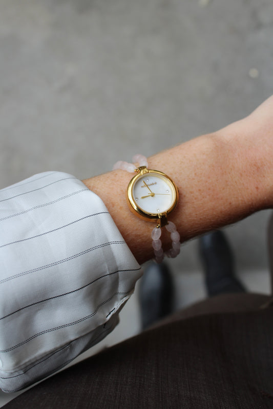 Rose - Reloj - Piedra natural - Acero inoxidable