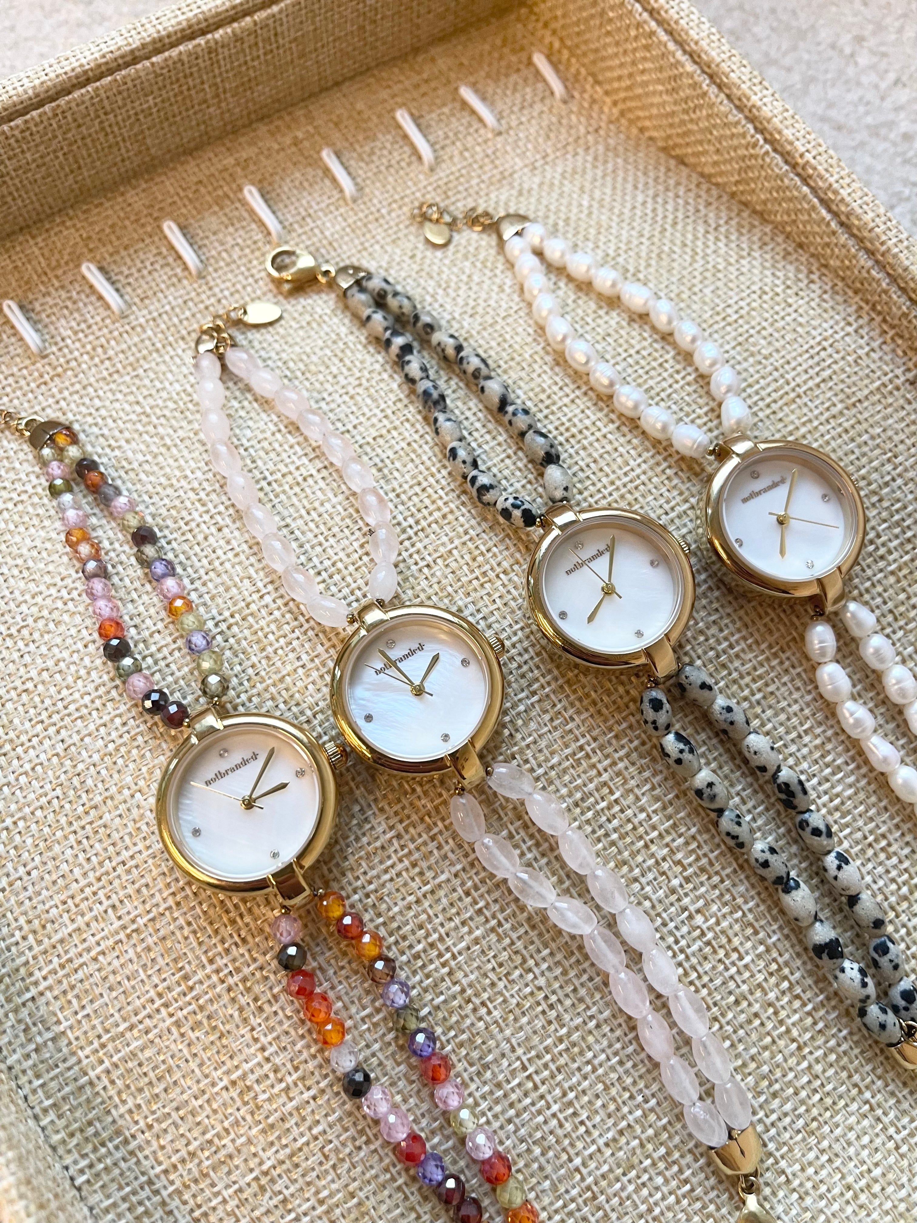 Noelia - Reloj - Piedra natural - Acero inoxidable 