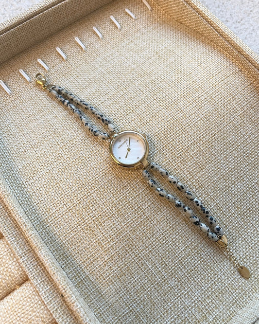 Noelia - Reloj - Piedra natural - Acero inoxidable 