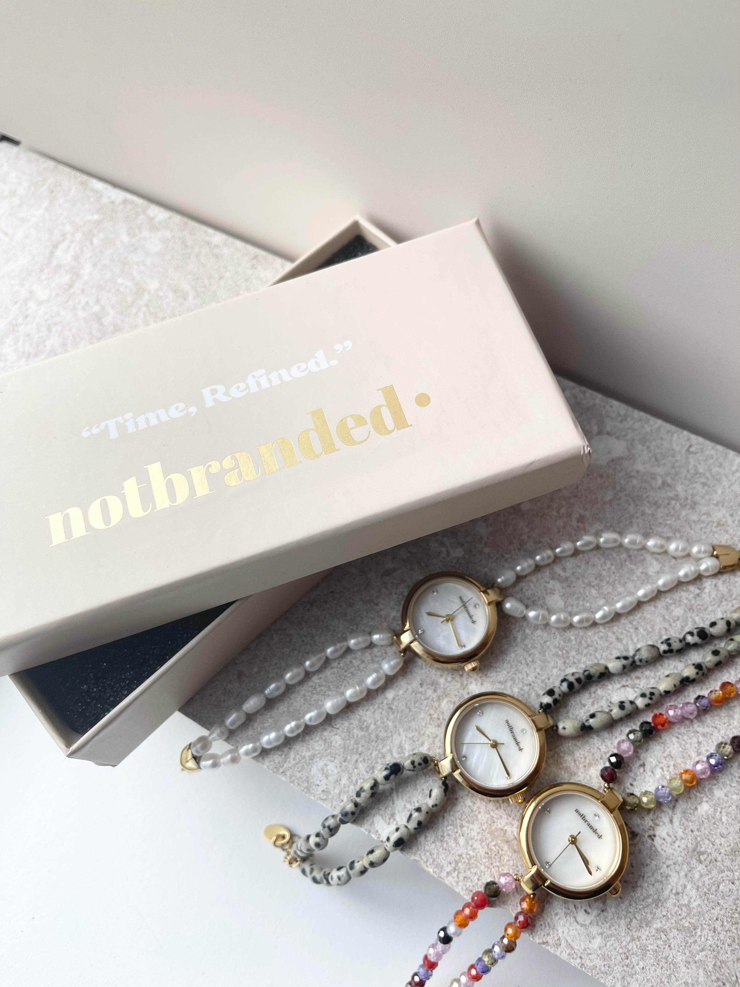Noelia - Reloj - Piedra natural - Acero inoxidable 