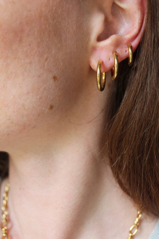 Basic - Earrings - Clip On - Stainless Steel