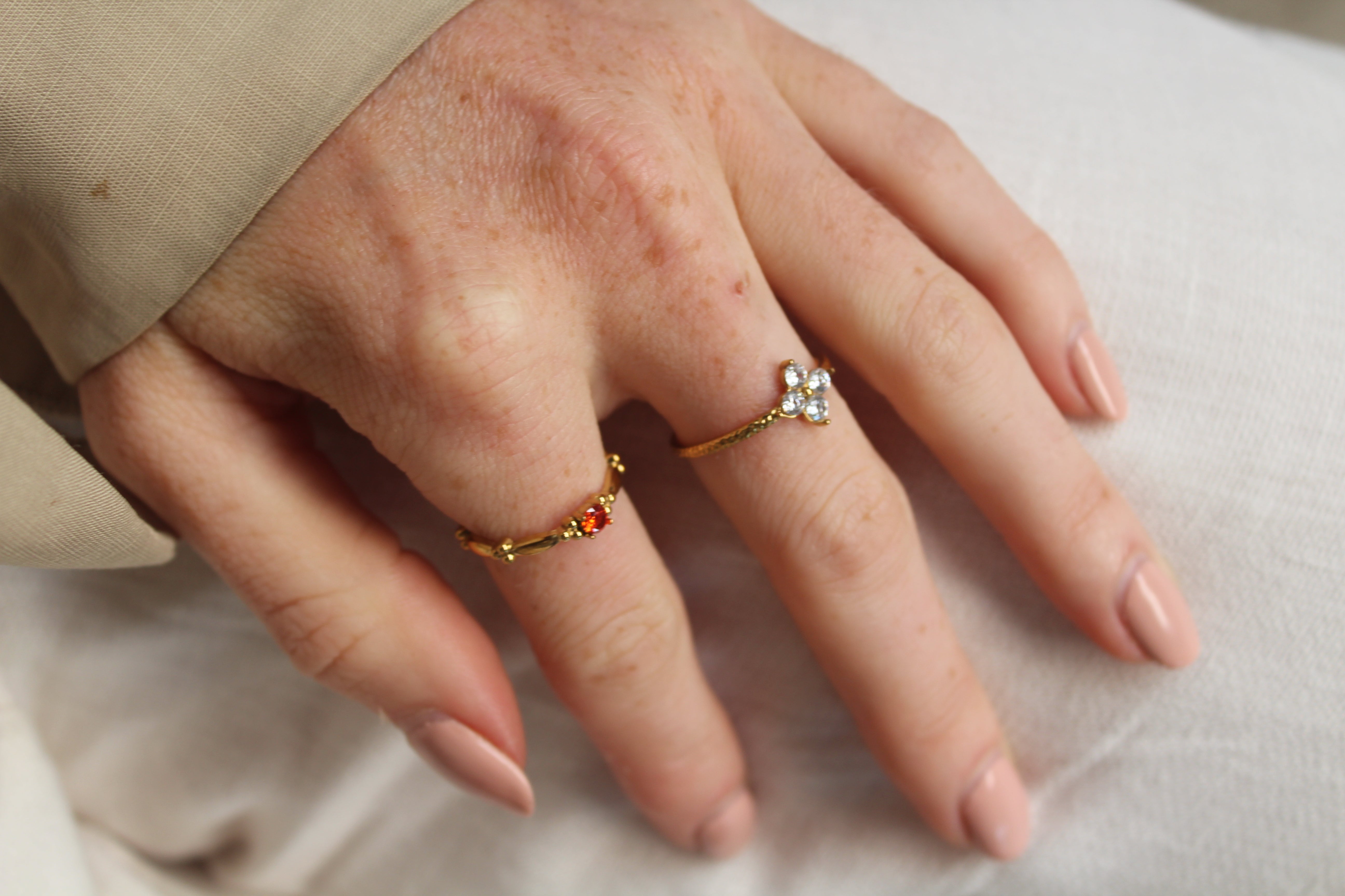 Ida - Anillo - Chapado en oro