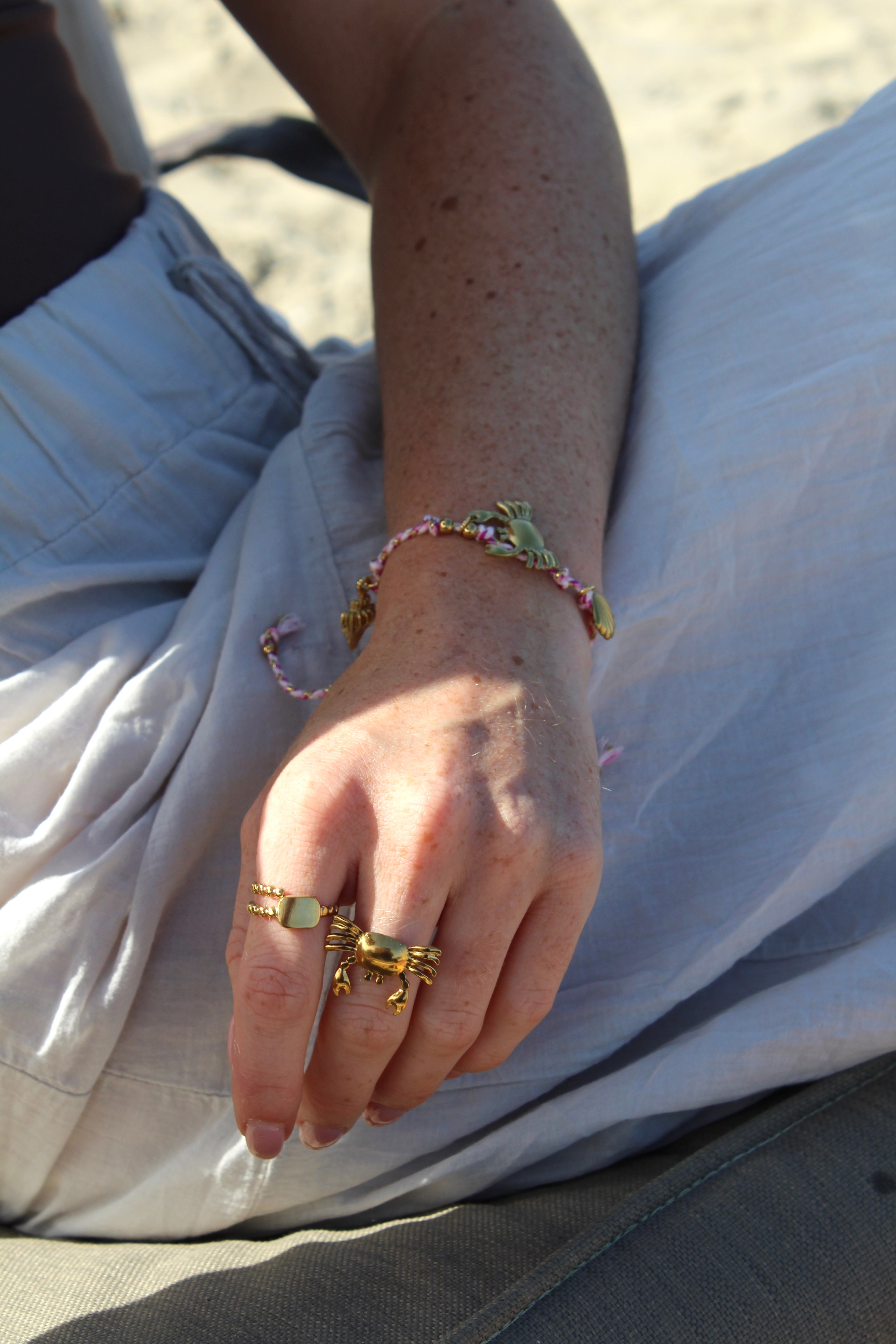 Crabby - Anillo - Acero inoxidable - Ajustable