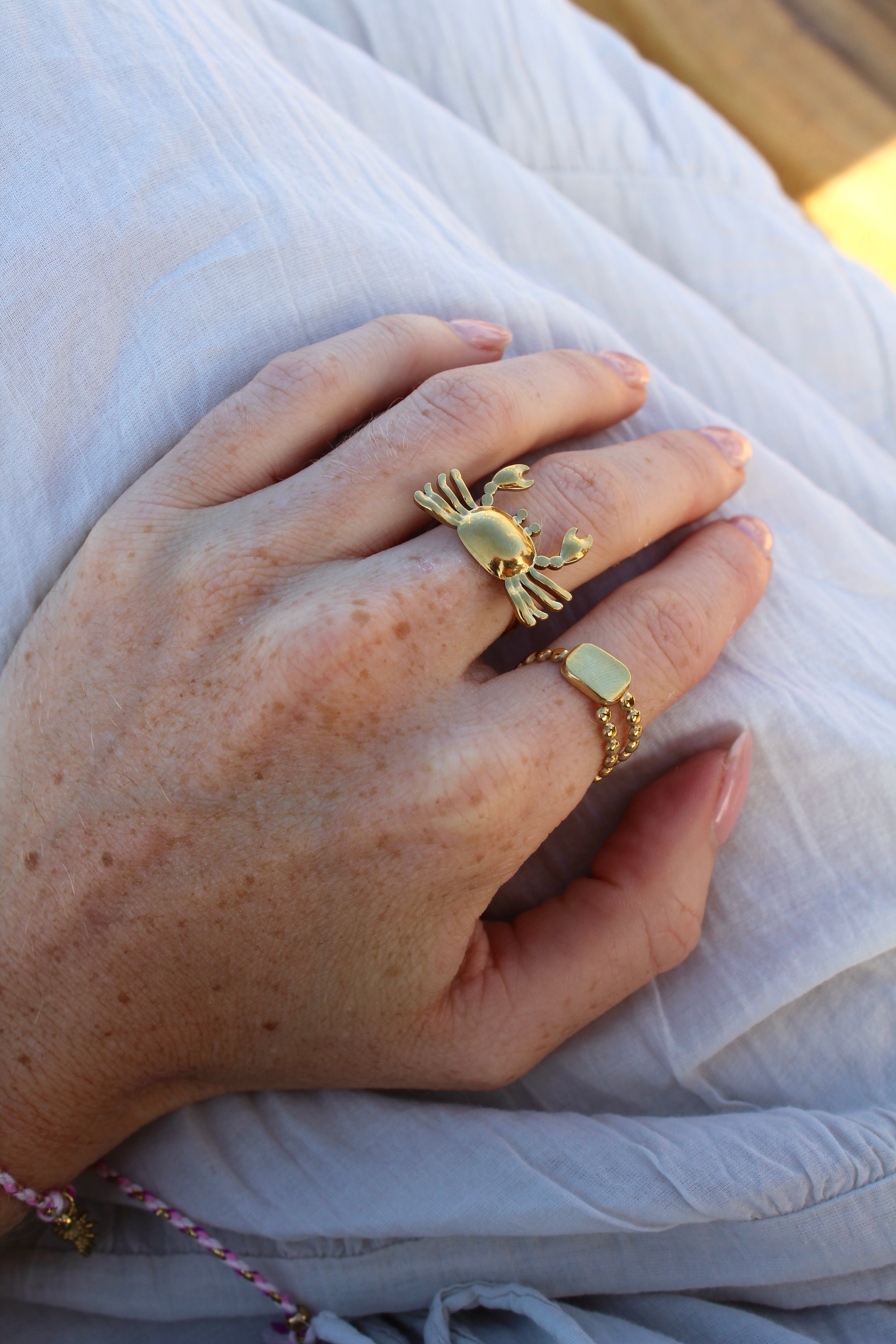 Crabby - Anillo - Acero inoxidable - Ajustable