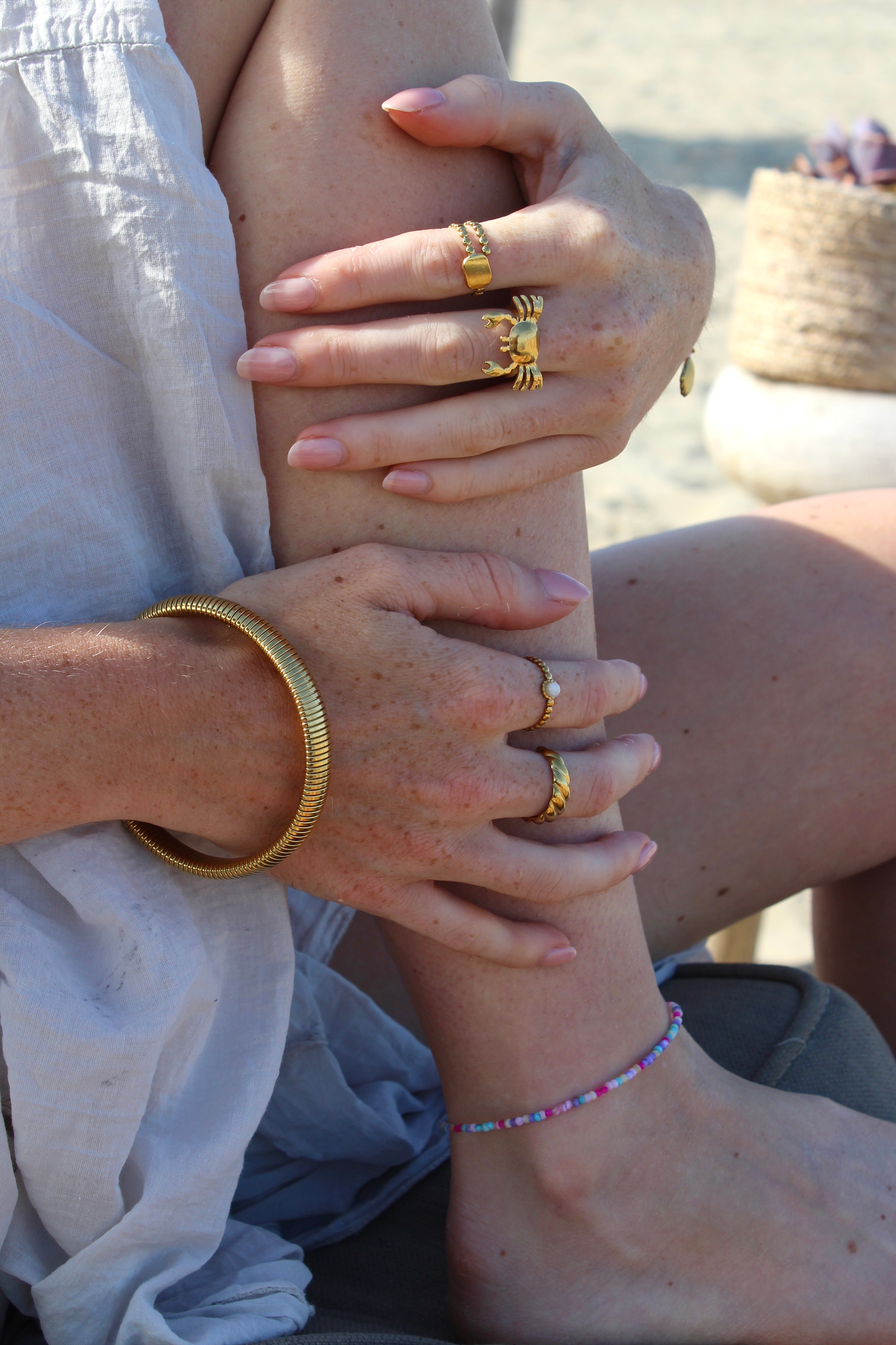 Crabby - Anillo - Acero inoxidable - Ajustable