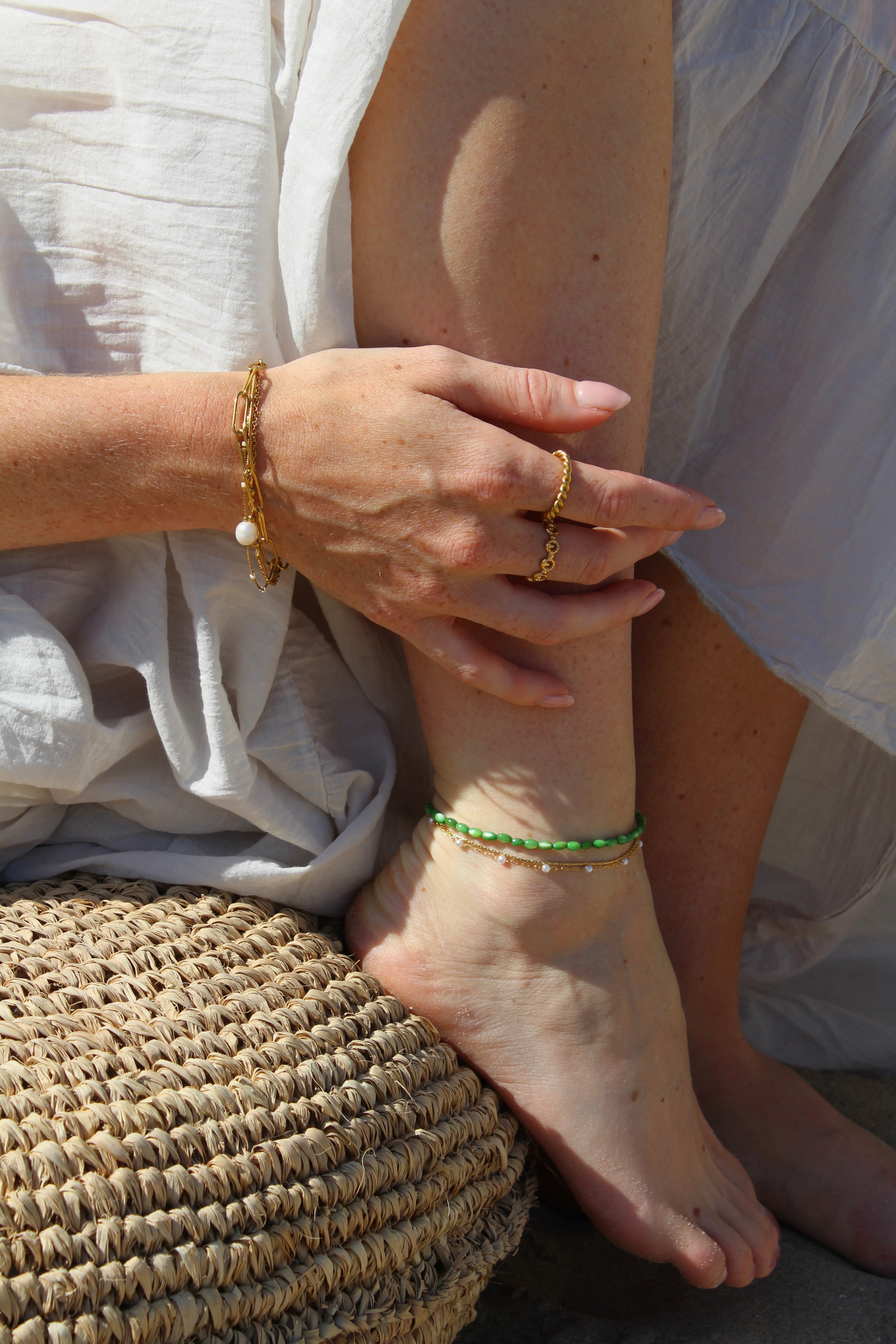 Real Shell - Pulsera tobillera - Acero inoxidable