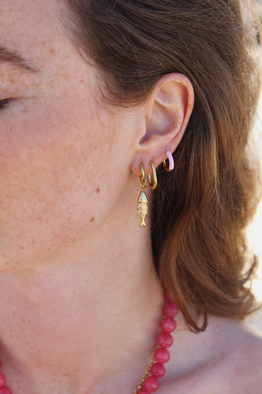 Fishy - Earrings - Clip On - Stainless Steel