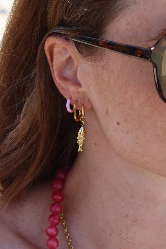 Fishy - Pendientes - Clip - Acero inoxidable
