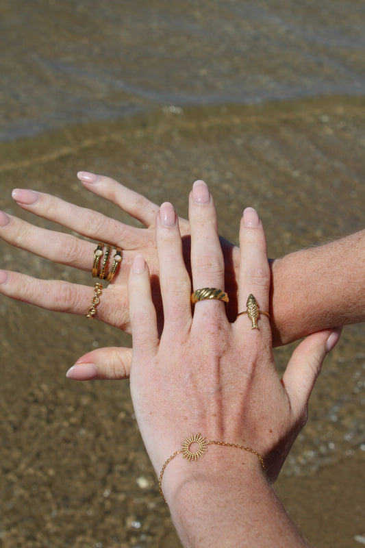 Pez - Anillo - Acero inoxidable - Ajustable