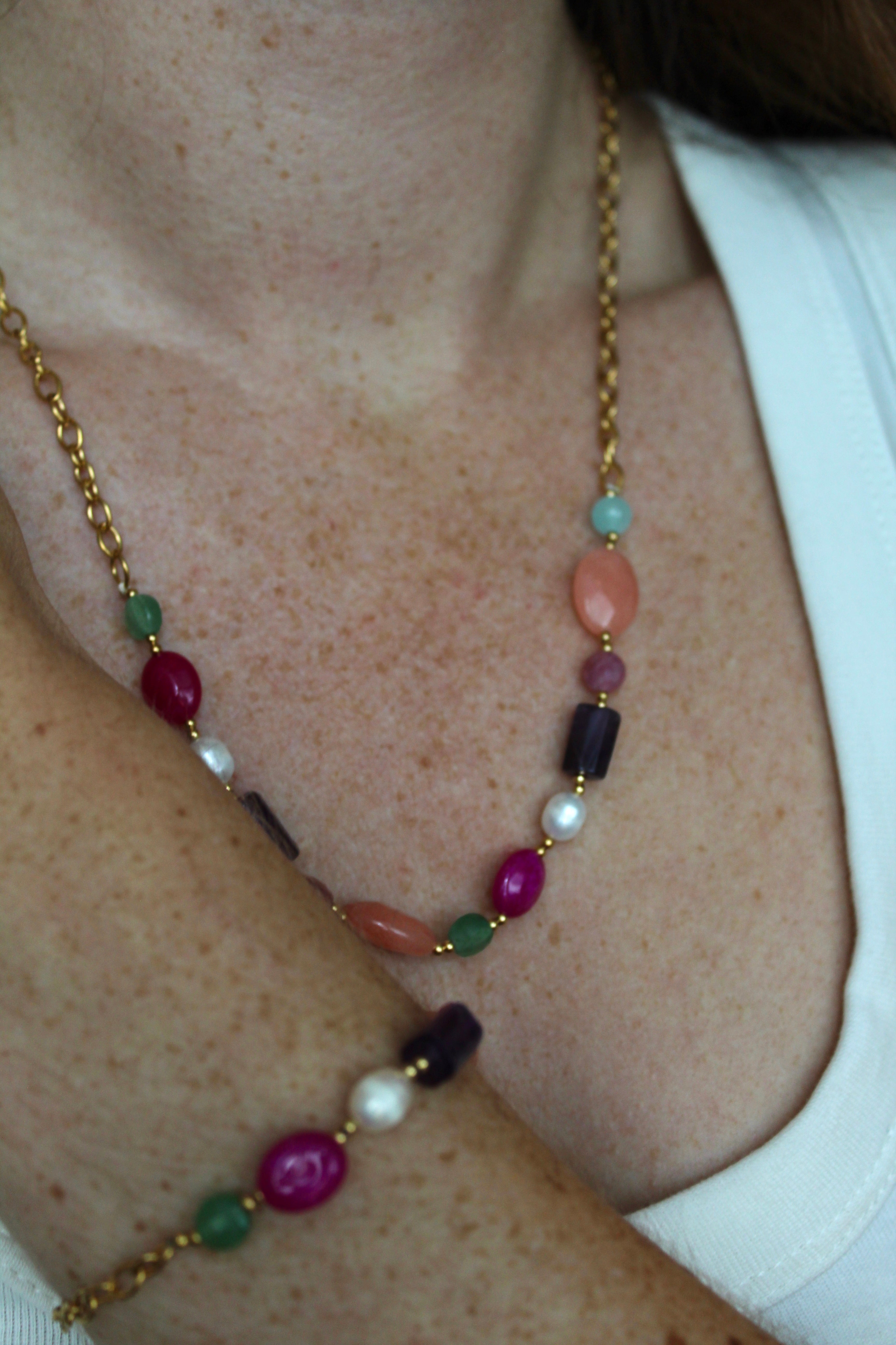 Elodie - Pulsera - Piedra natural - Acero inoxidable