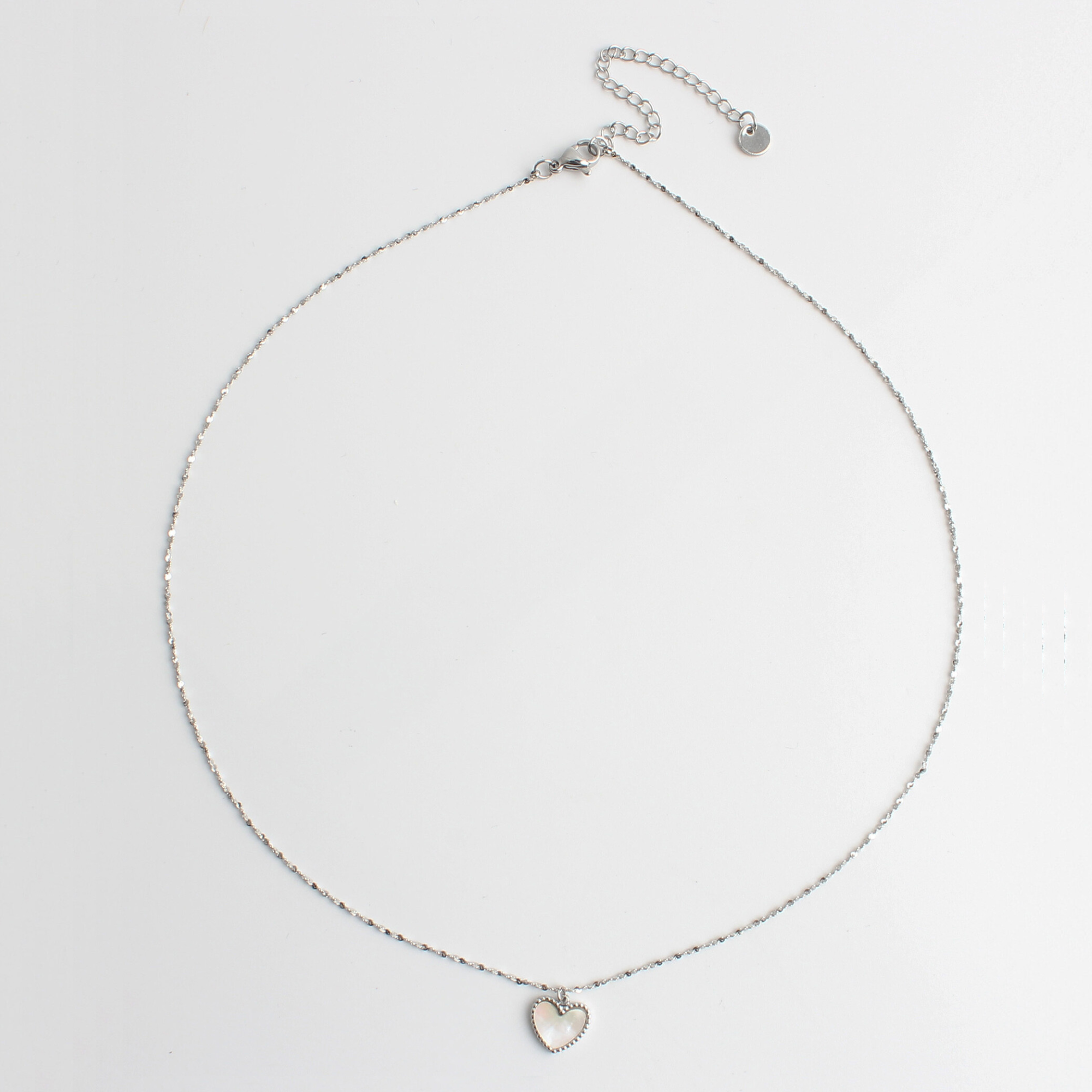 Small Shell Heart - Necklace - Stainless Steel