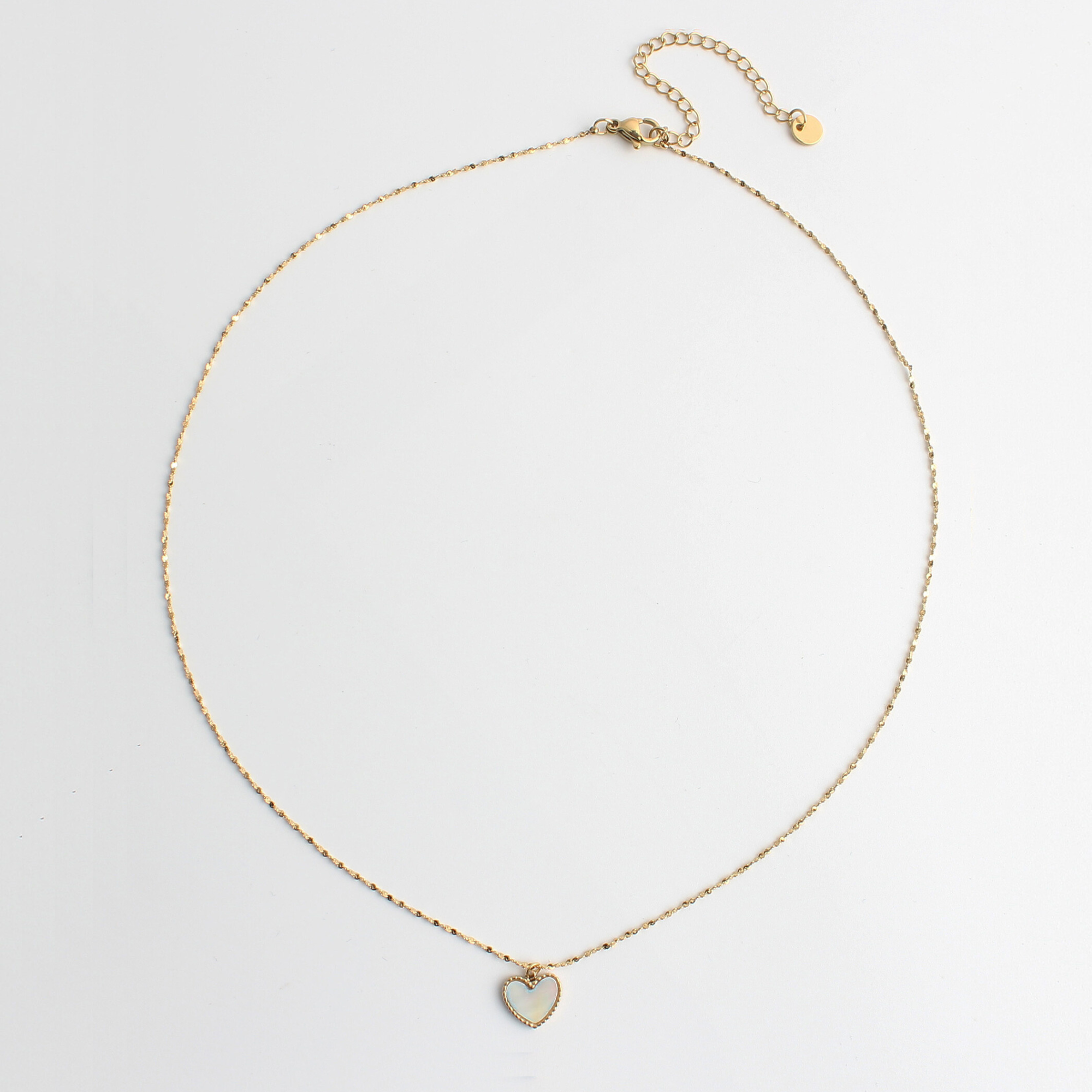 Small Shell Heart - Necklace - Stainless Steel