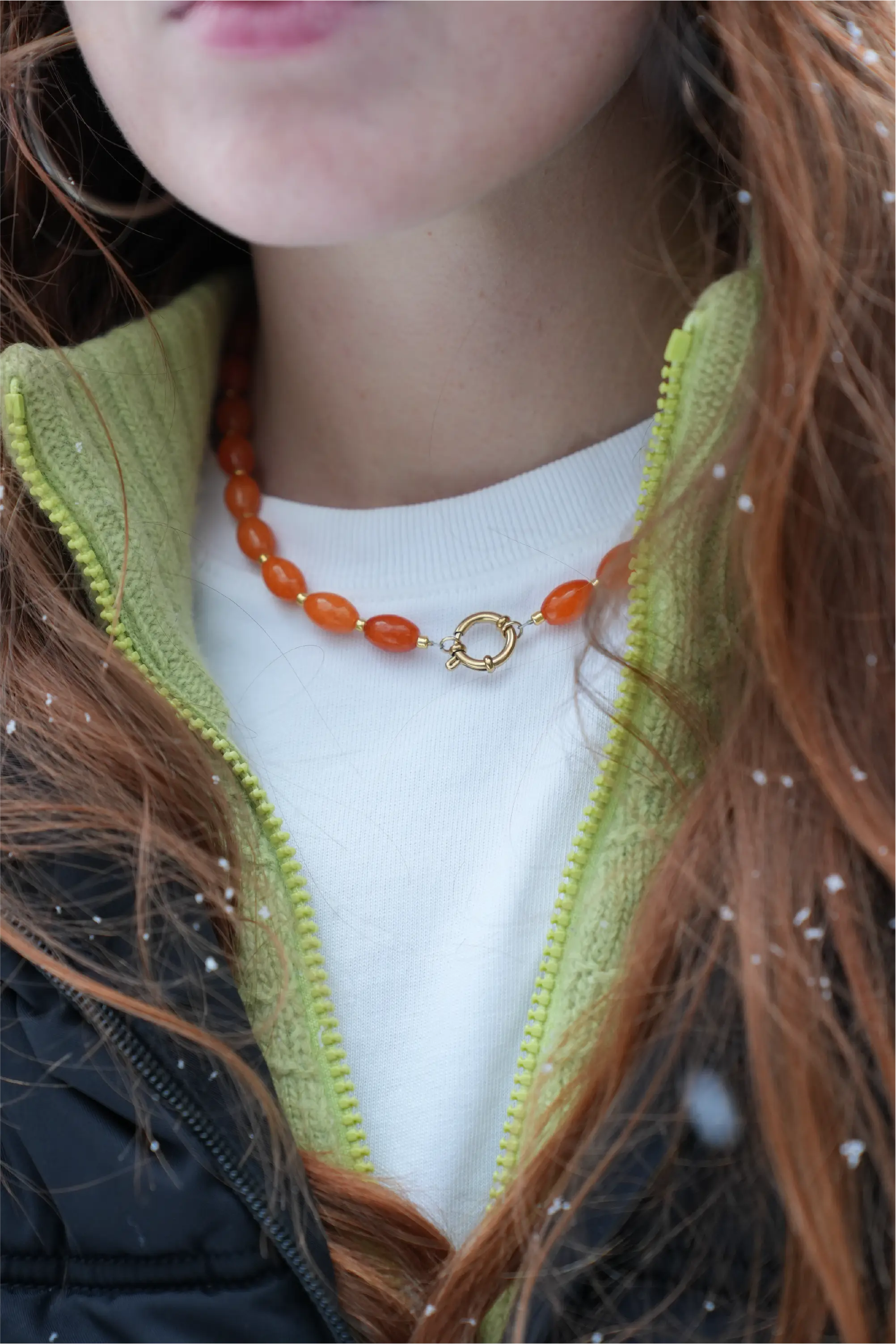 Jossy - Collar - Piedra natural - Acero inoxidable