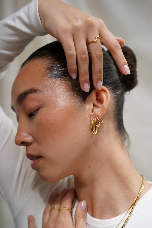 Basic - Pendientes - De clip - Acero inoxidable