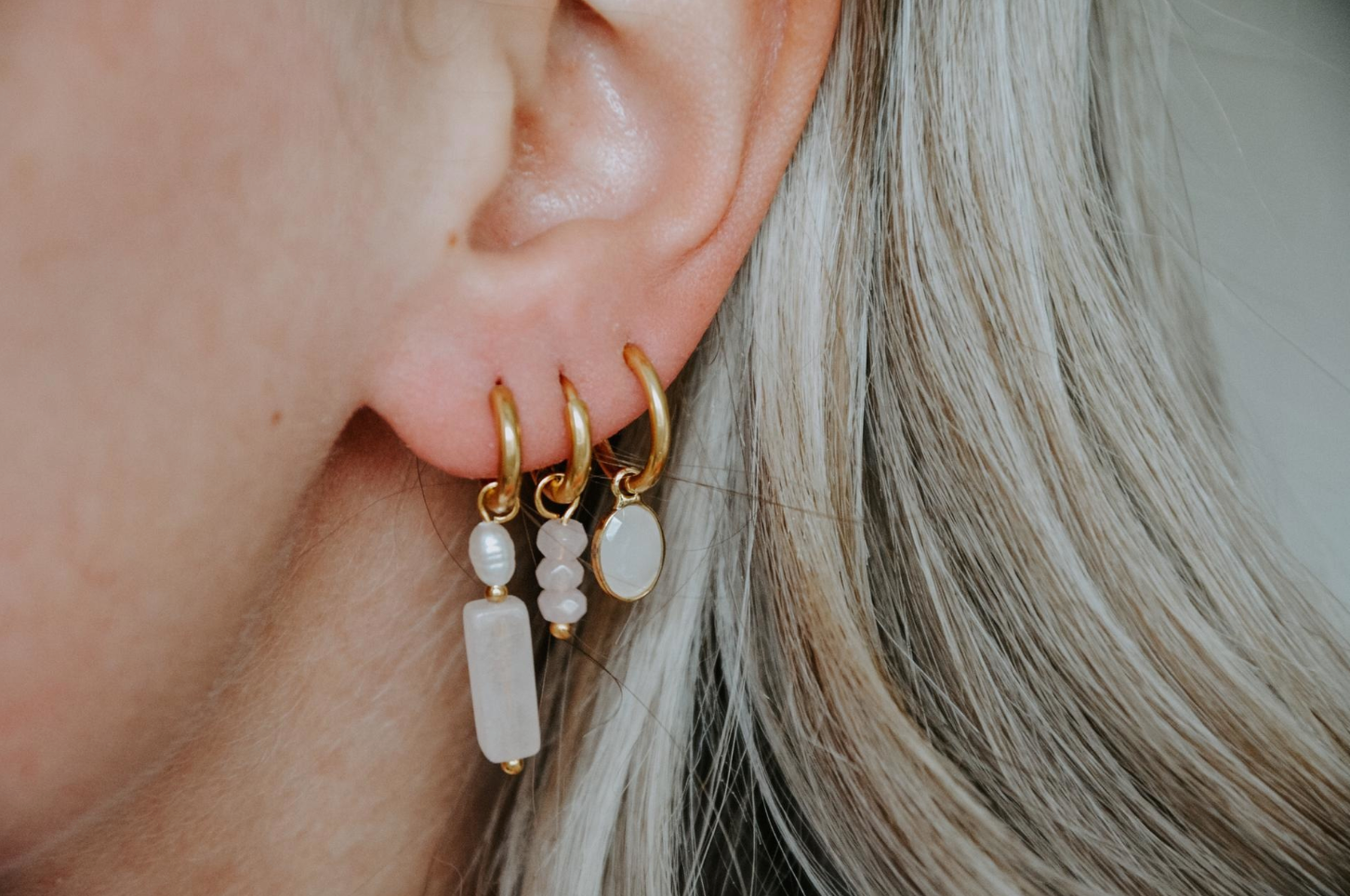 Round Nina - earrings - Stainless Steel