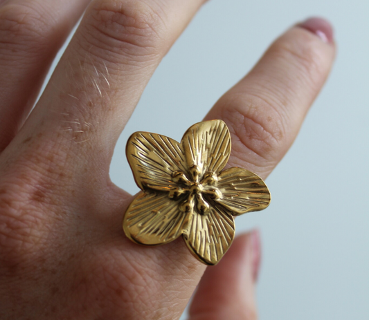 Fleur - Anillo - Ajustable - Acero inoxidable