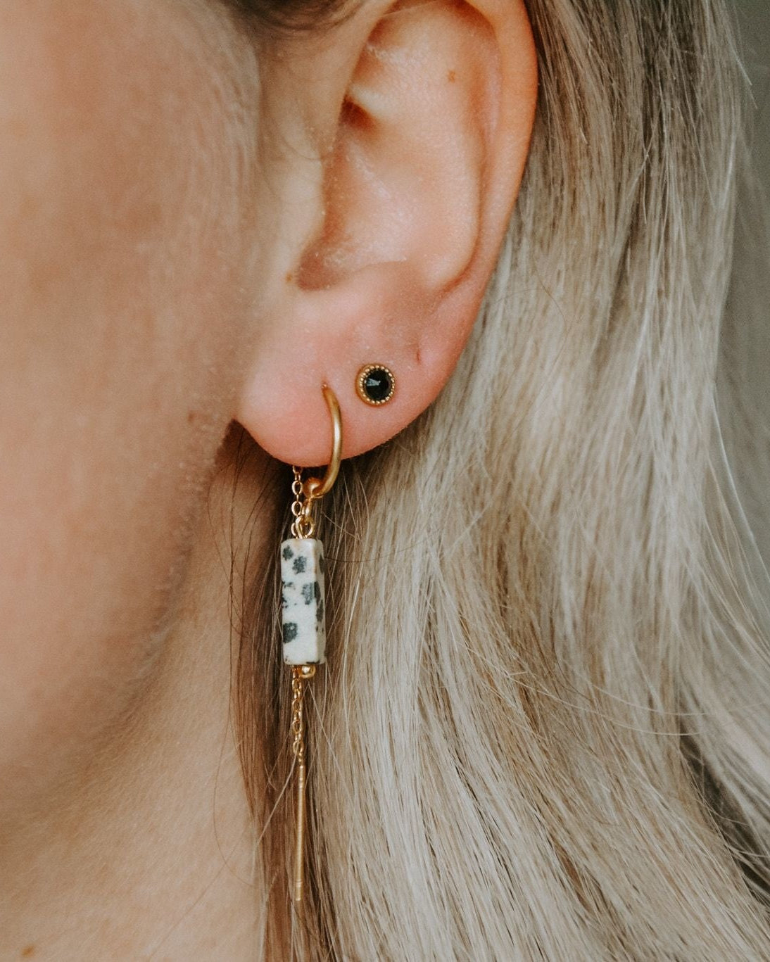 Circonita - Stud - Pendientes - Acero inoxidable