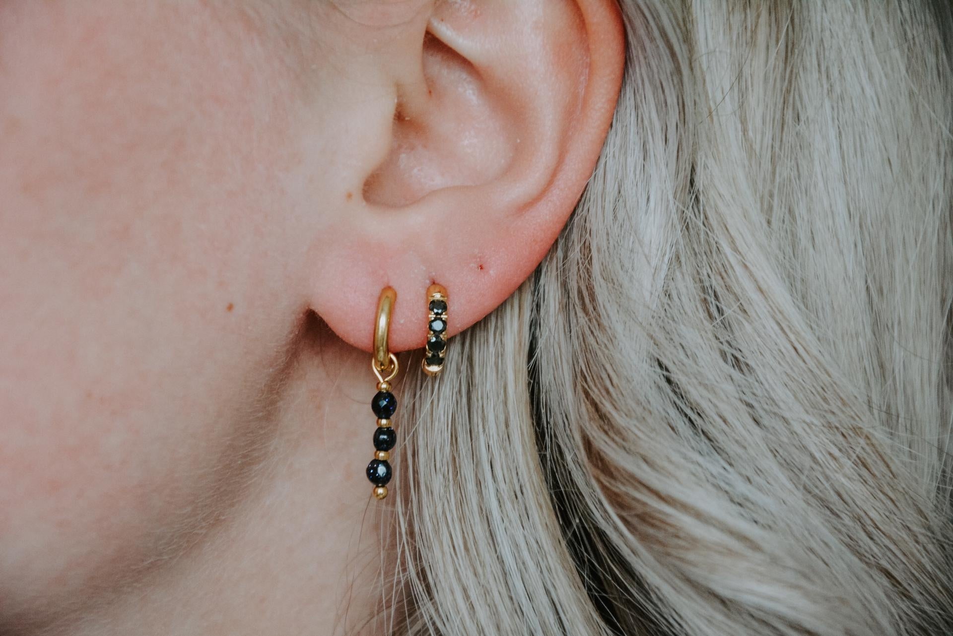 Mon Cheri - Earrings - Natural Stone - Stainless Steel