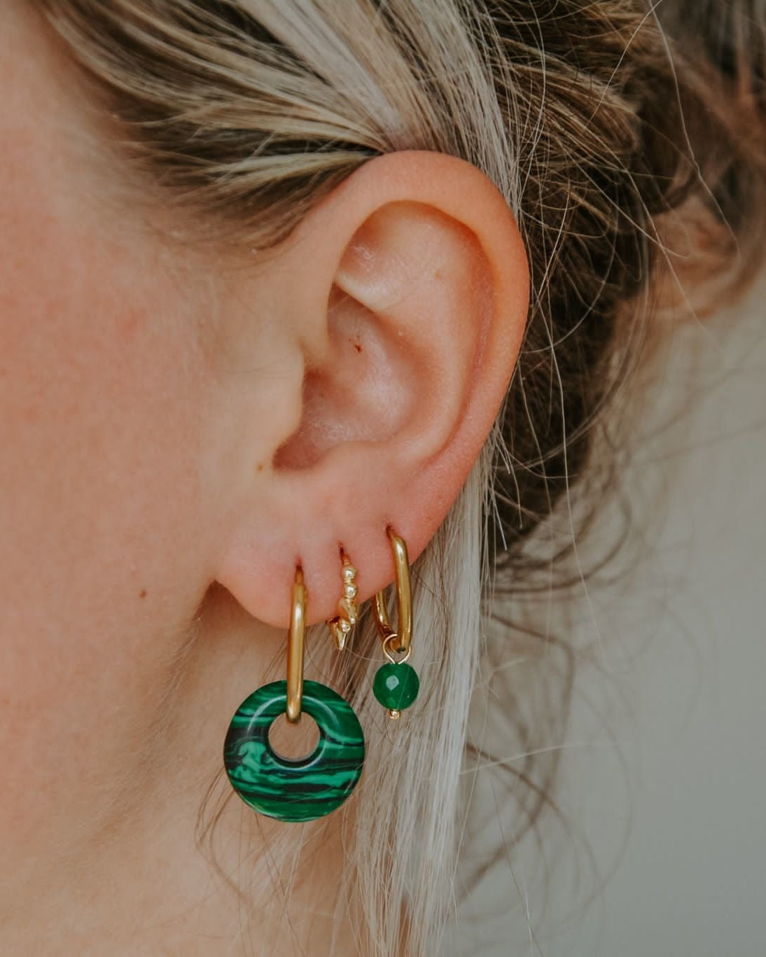 Tirza - Earrings - Natural Stone - Stainless Steel