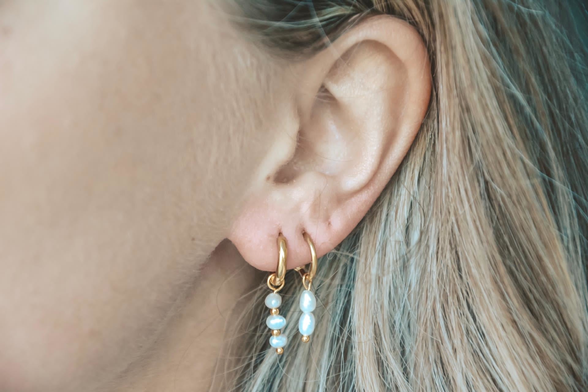 Mon Cheri - Earrings - Natural Stone - Stainless Steel