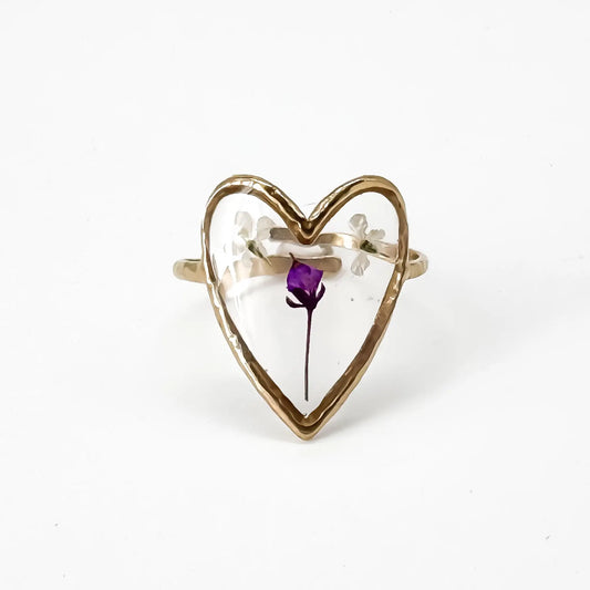 Fiore e amore - Anillo - Acero inoxidable - Ajustable