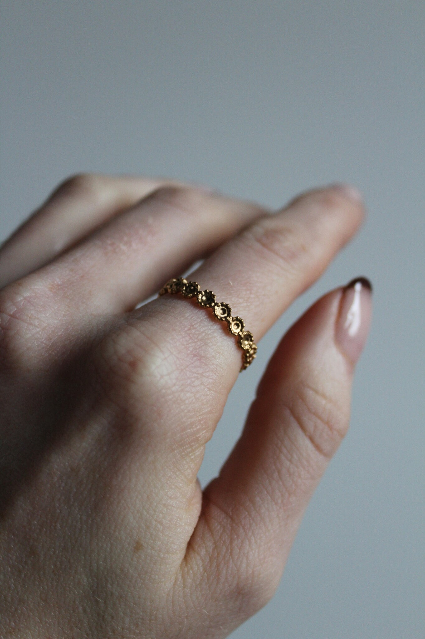 Little Flowers - Ring - Stainless Steel - Adjustable