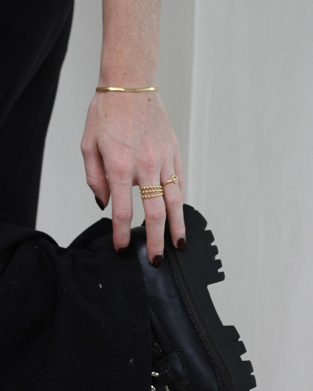 Dotted  - Anillo - 3 capas - Acero inoxidable - Ajustable