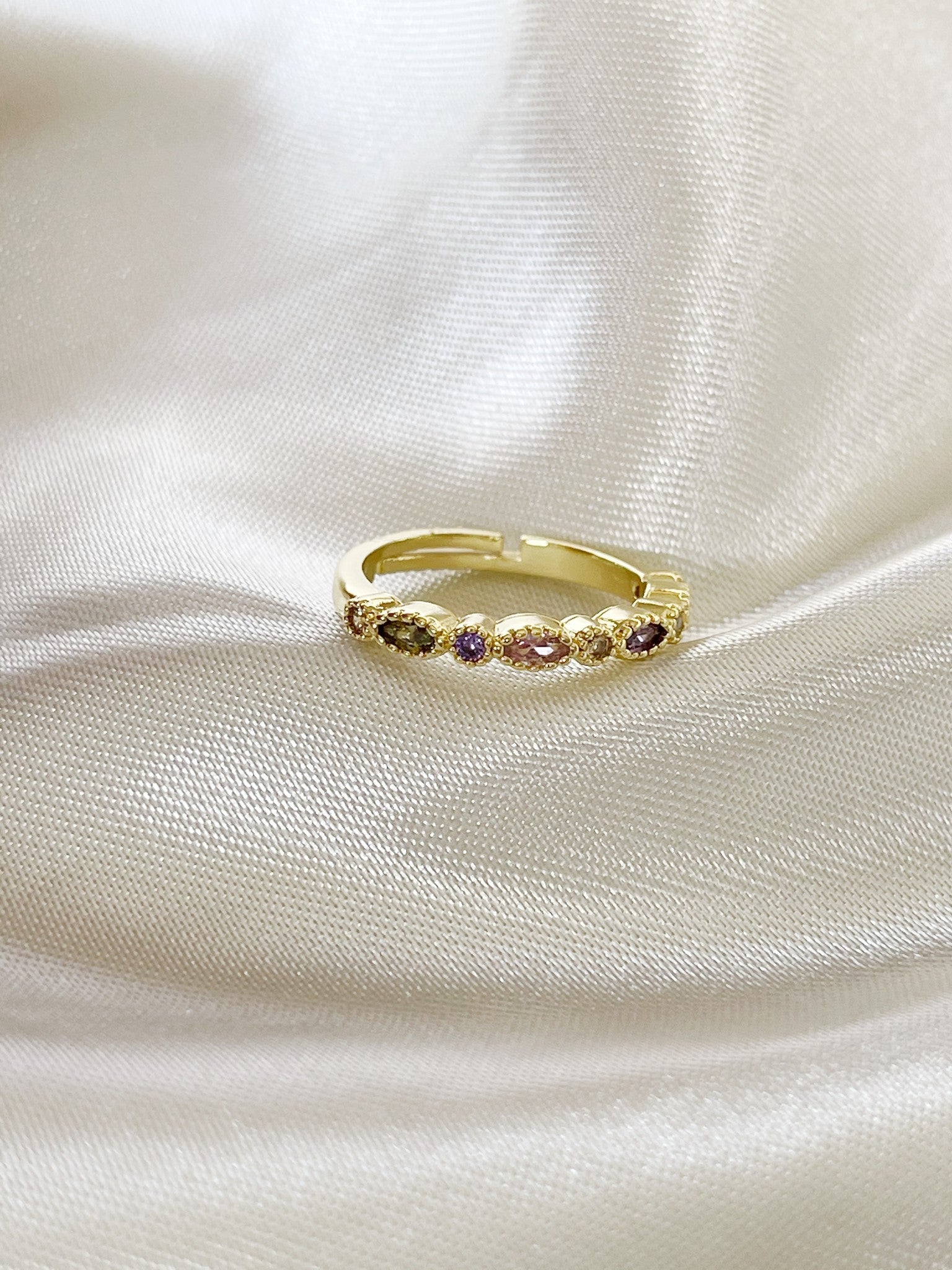 Glitter Please - Anillo - Acero inoxidable - Ajustable