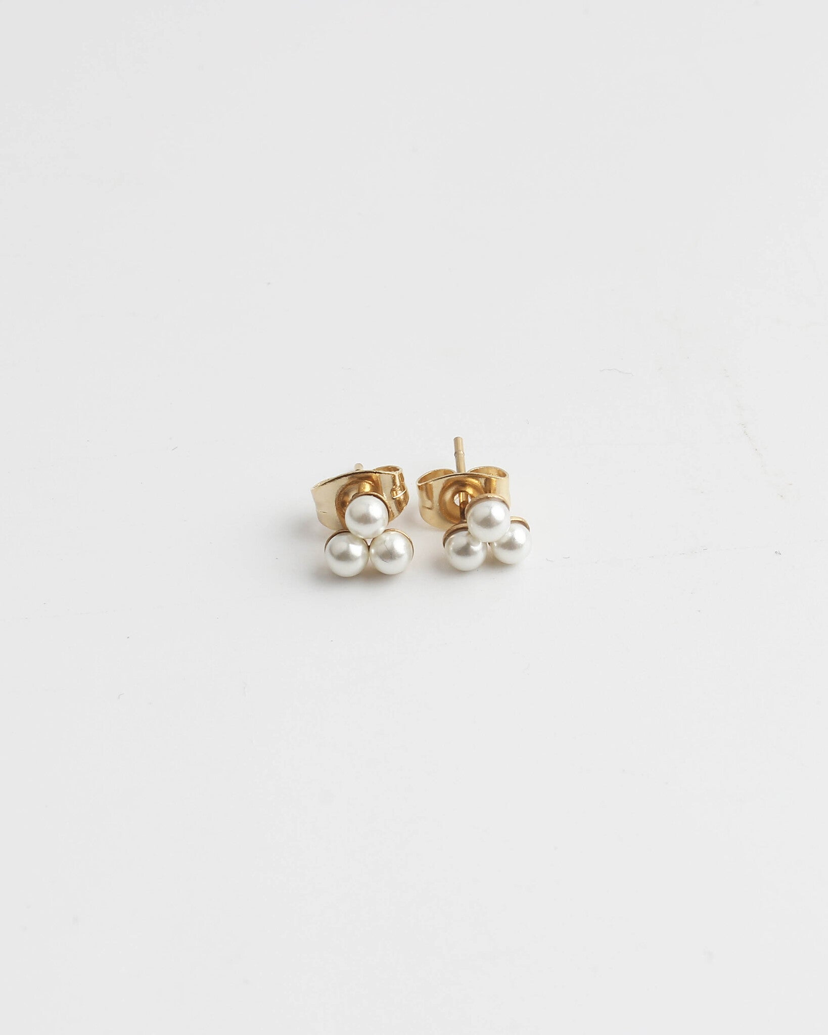 Pearl simplicité - Studs - Earrings - Stainless Steel