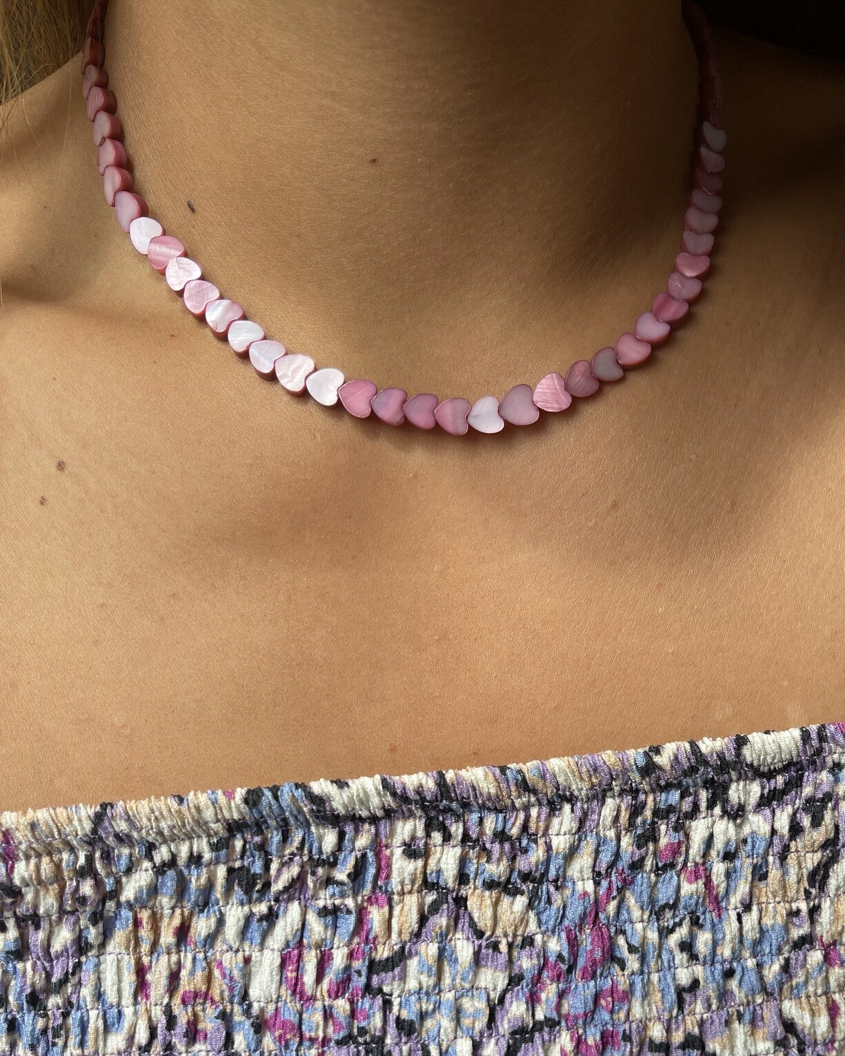 Heart To Heart - Collar - Piedra natural - Acero inoxidable