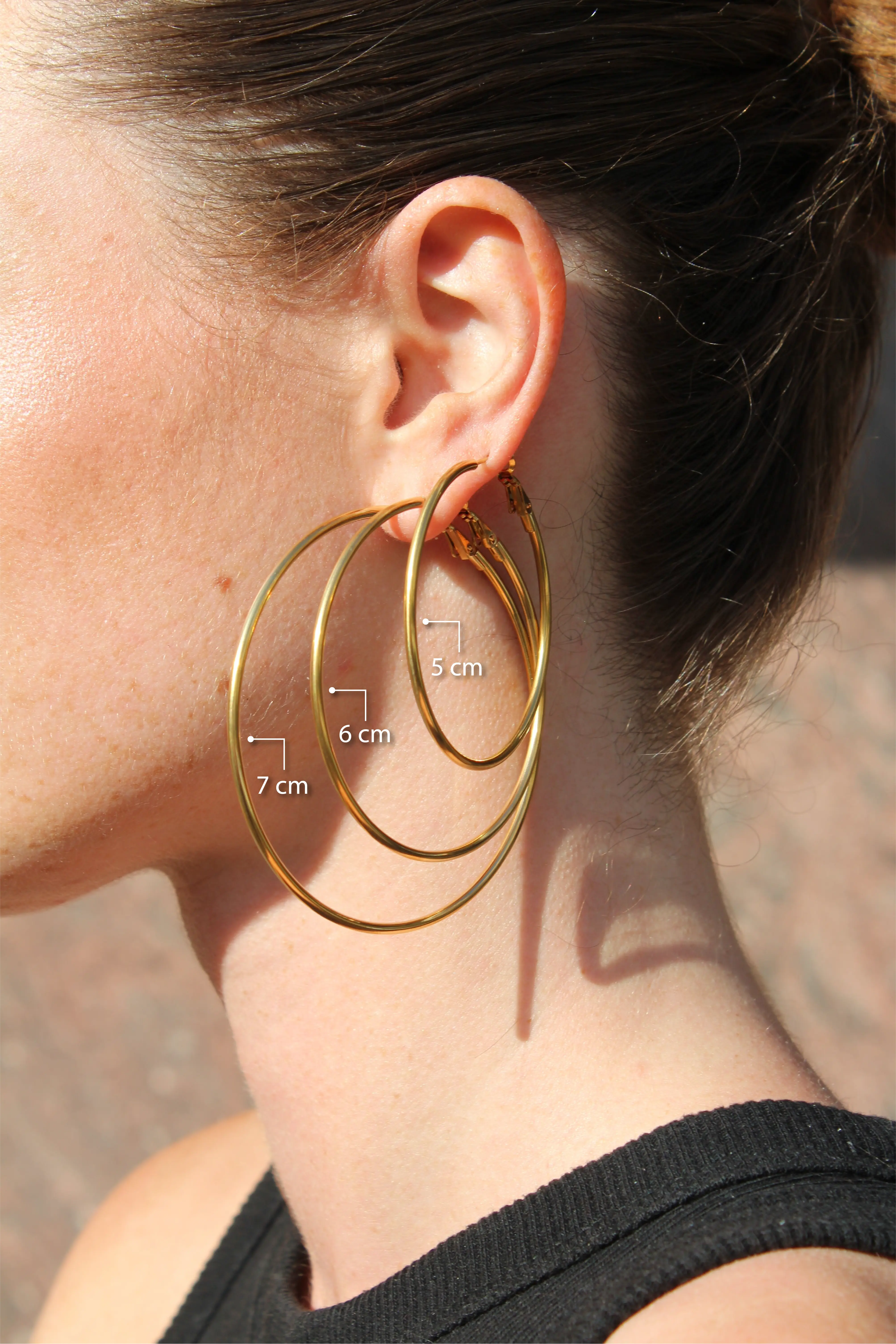 Basic hoops - Pendientes - Acero inoxidable