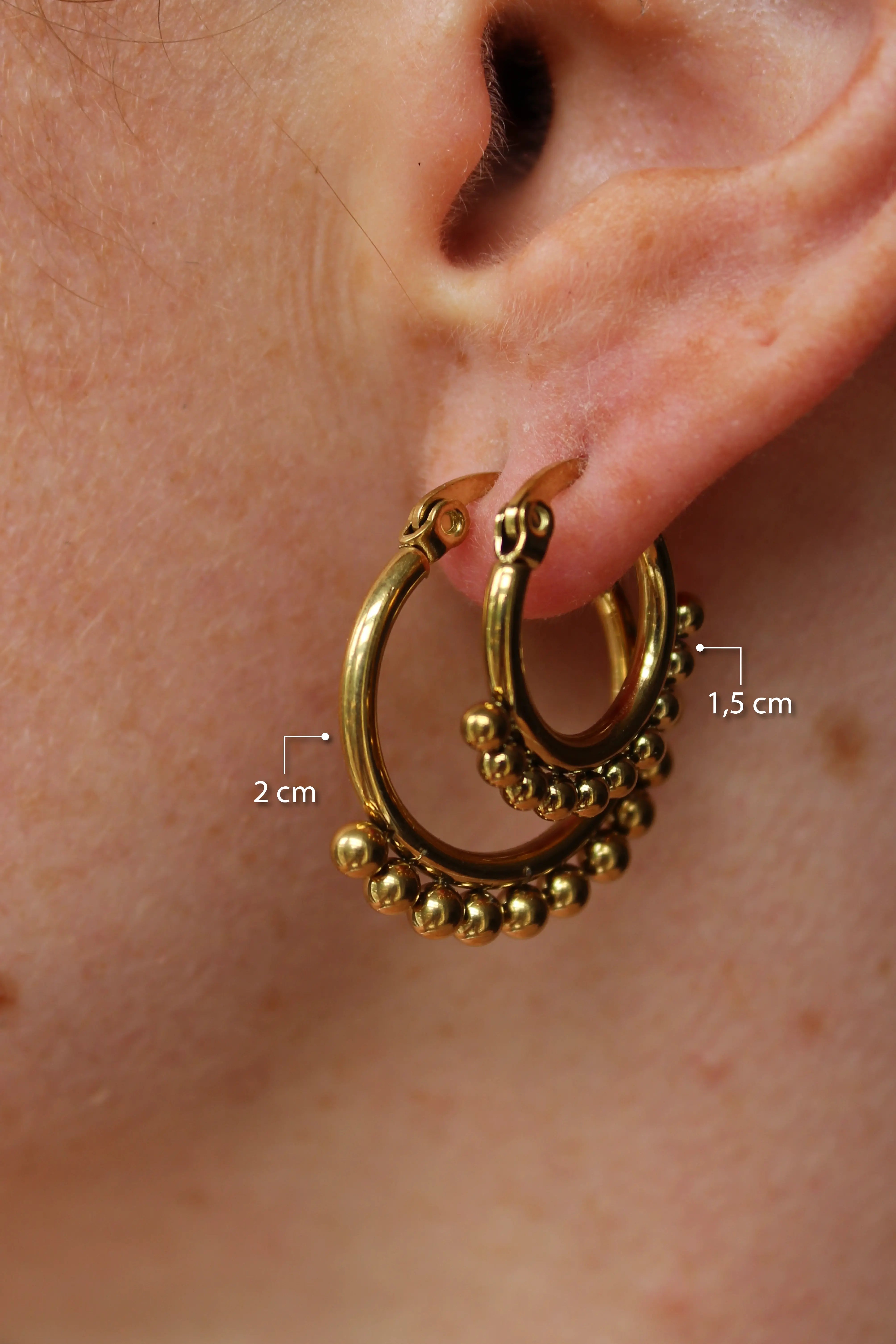Floortje - Pendientes - Acero inoxidable