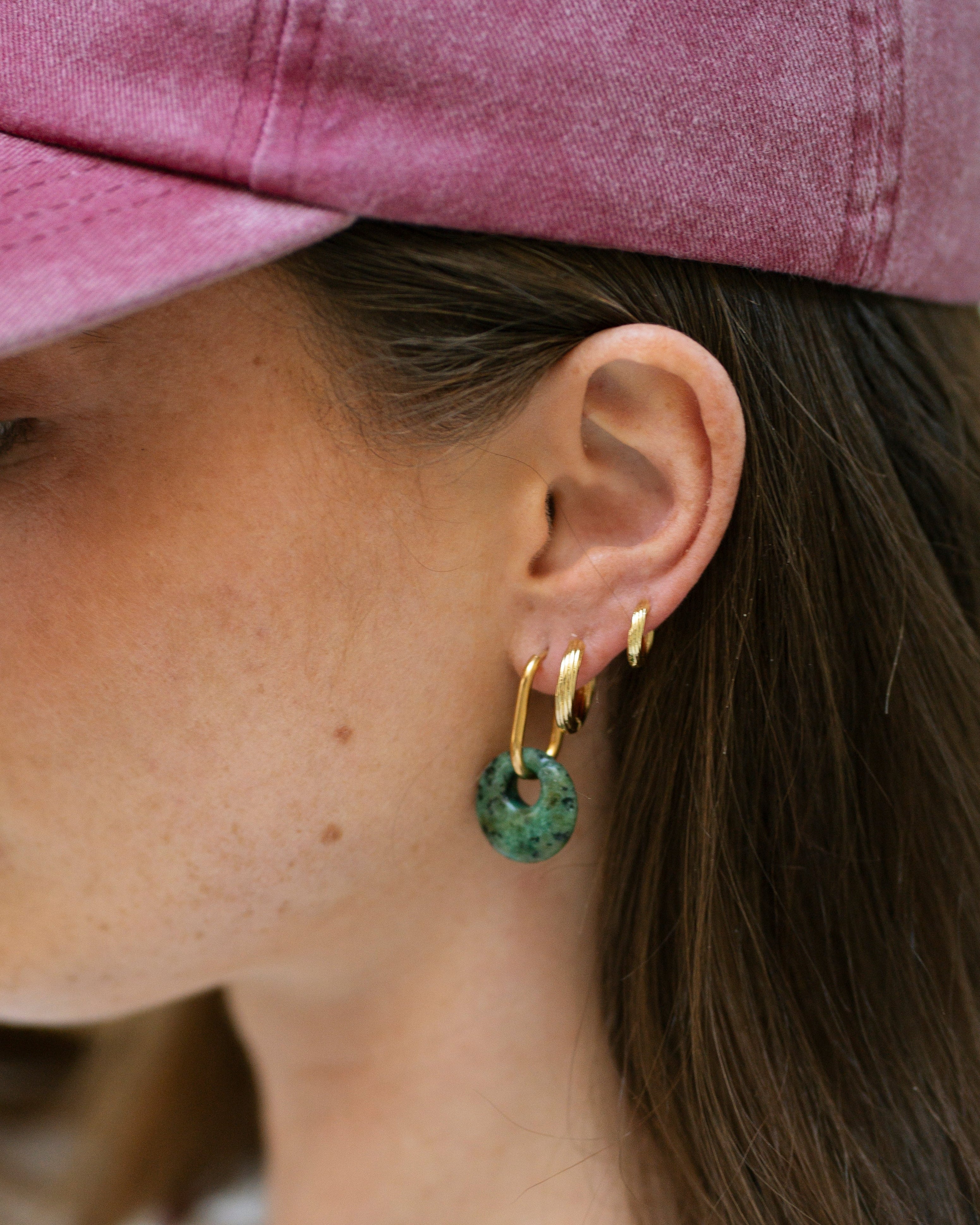 Tirza - Pendientes - Piedra natural - Acero inoxidable