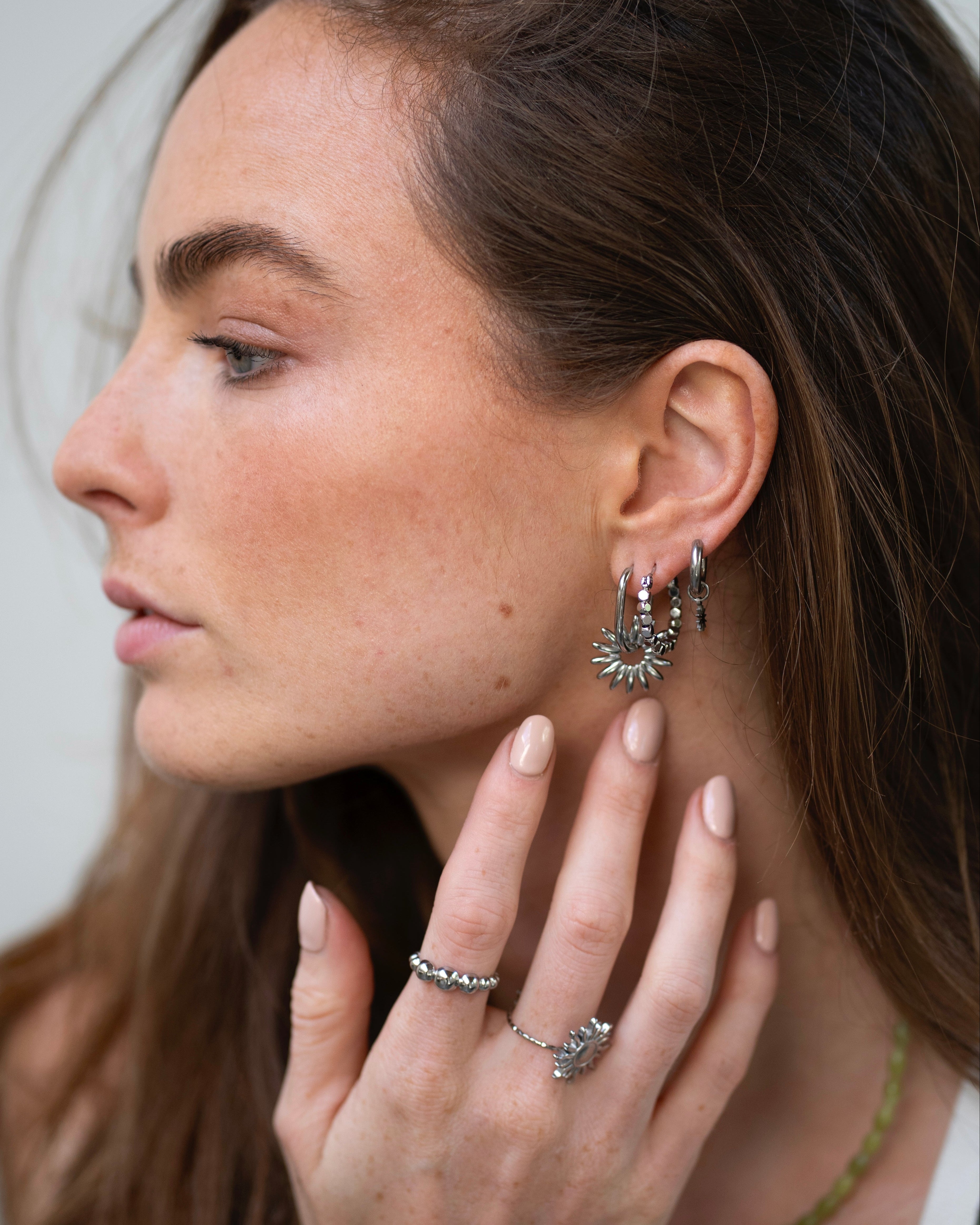 Round Circle - Earrings - Stainless Steel