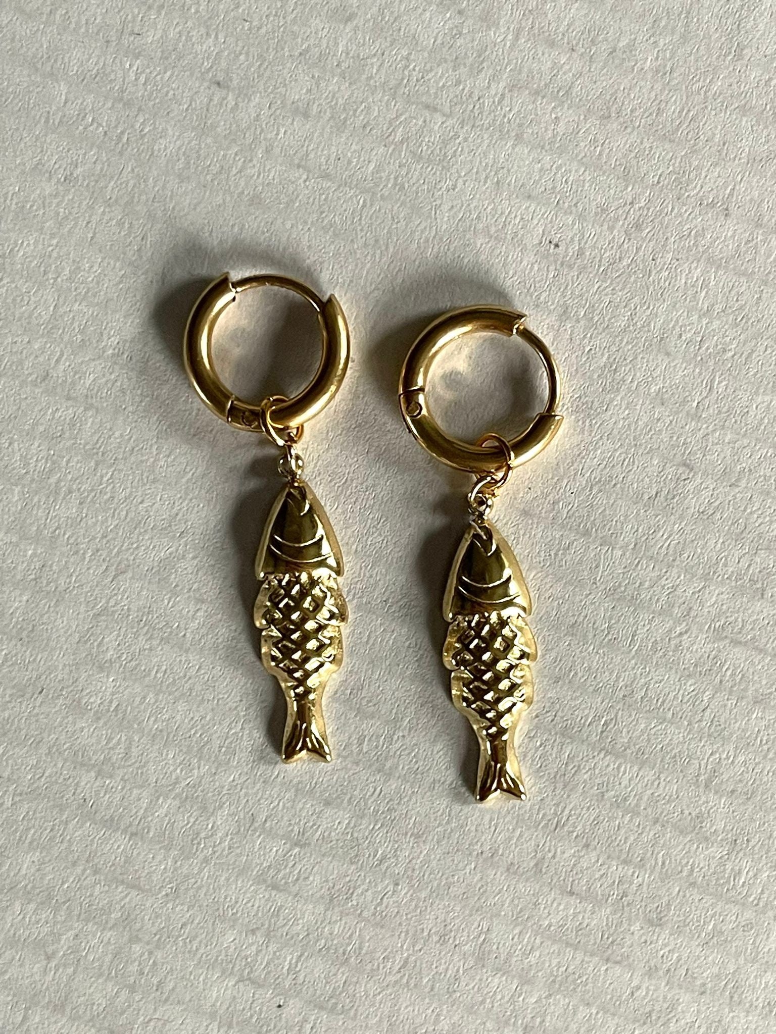 Pez - Pendientes - Acero inoxidable