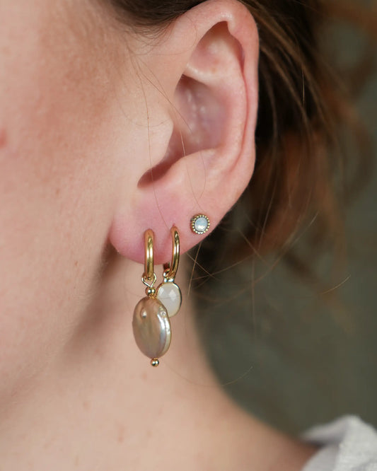 Zirconia - Stud - Earrings - Stainless Steel